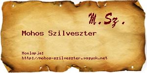 Mohos Szilveszter névjegykártya