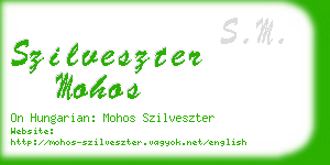 szilveszter mohos business card